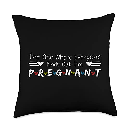 The One Where Everyone Finds Out I'm Pregnant Throw Pillow, 18x18, Multicolor