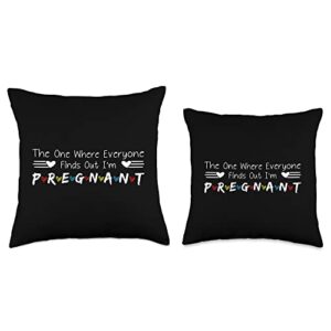 The One Where Everyone Finds Out I'm Pregnant Throw Pillow, 18x18, Multicolor