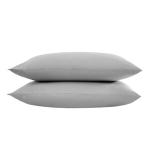 vera wang - pillow case set, luxury sateen cotton bedding, 800 thread count, soft & smooth home decor (steel grey, standard pillowcases)