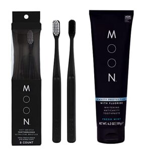 moon toothbrush and whitening anticavity toothpaste bundle