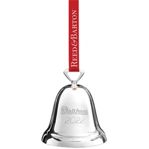 reed and barton 2022 annual silver christmas bell, 0.30, metallic