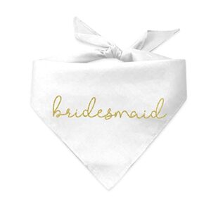 bridesmaid wedding dog bandana (white os 544)