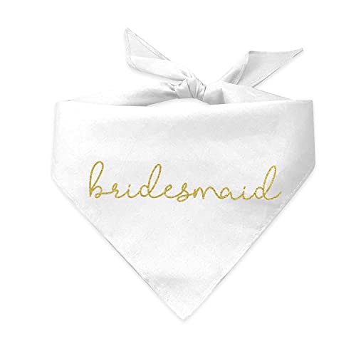 Bridesmaid Wedding Dog Bandana (White Os 544)