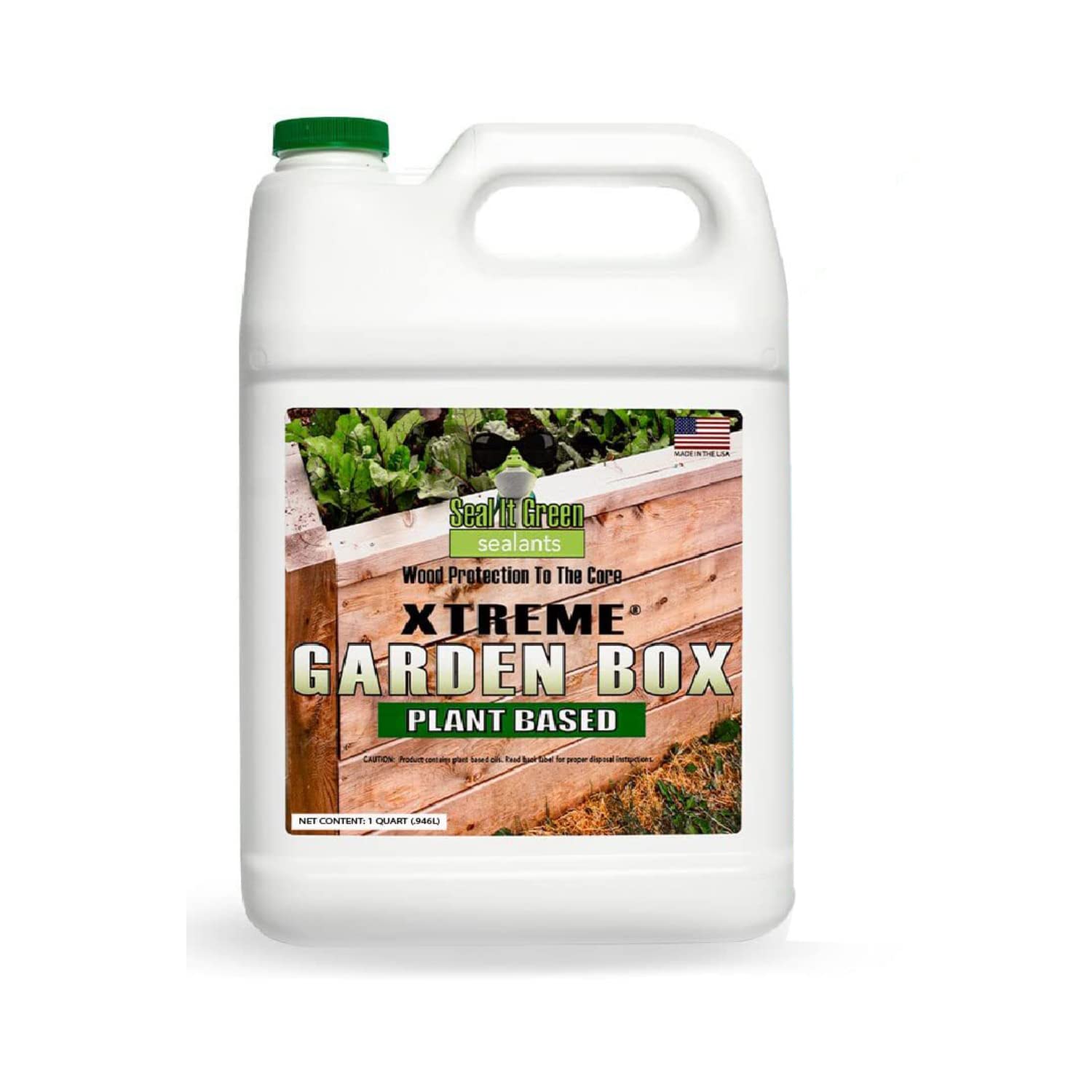 Garden Box Sealer | FDA Food Contact Safe Plant-Based Wood Sealant for Raised Beds, Planters & Pet Houses. Protects All Wood Types from Water & Weather Damage | Eco-Friendly Sustainable Solution