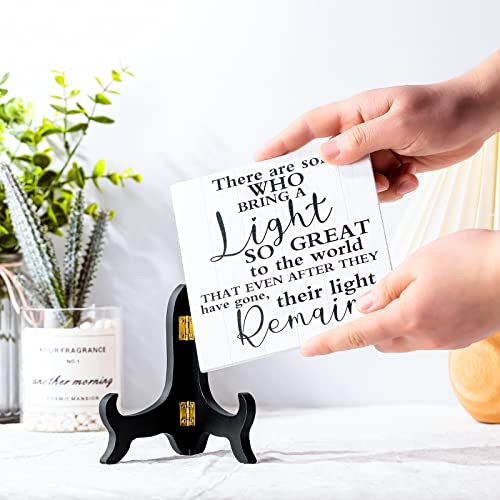 Bereavement Gift Sympathy Gifts for Loss of Father Mother Husband Loved One with Wooden Stand in Memory Light Remains Decor Funeral Decor Celebration of Life Decorations (Retro Style)