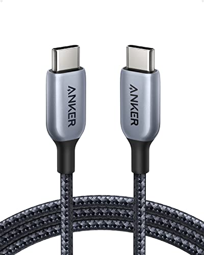 Anker 765 USB C to USB C Cable (240W 6ft Nylon), USB 2.0 Fast Charging USB C Cable for iPhone 15/15Pro/15Plus/ 15ProMax, MacBook Pro 2021, iPad Pro, iPad Air 4th, Samsung Galaxy S23+/S23 Ultra