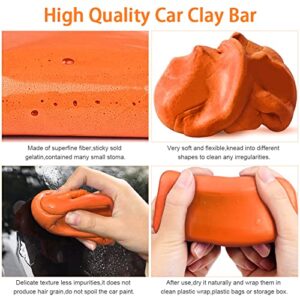 Car Clay Bar for Car Detailing 6 Pack 600g, Auto Detailing Clay Bar Cleaner, Grade Cleaner Kit for Coating Polisher Car Wash Kit Cleaning RV Cars Boats Bus