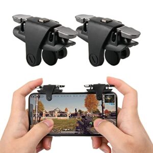 cosmos 1pair mobile phone gaming trigger controller compatible with pubg mobile sensitive shoot and aim trigger compatible with android & iphone