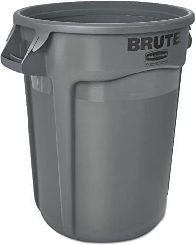 Rubbermaid Commercial 263200GY Round Brute Container Plastic 32 gal Gray (3)