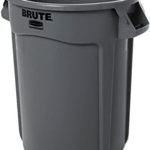 Rubbermaid Commercial 263200GY Round Brute Container Plastic 32 gal Gray (3)