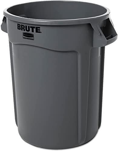 Rubbermaid Commercial 263200GY Round Brute Container Plastic 32 gal Gray (3)