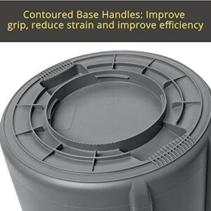 Rubbermaid Commercial 263200GY Round Brute Container Plastic 32 gal Gray (3)