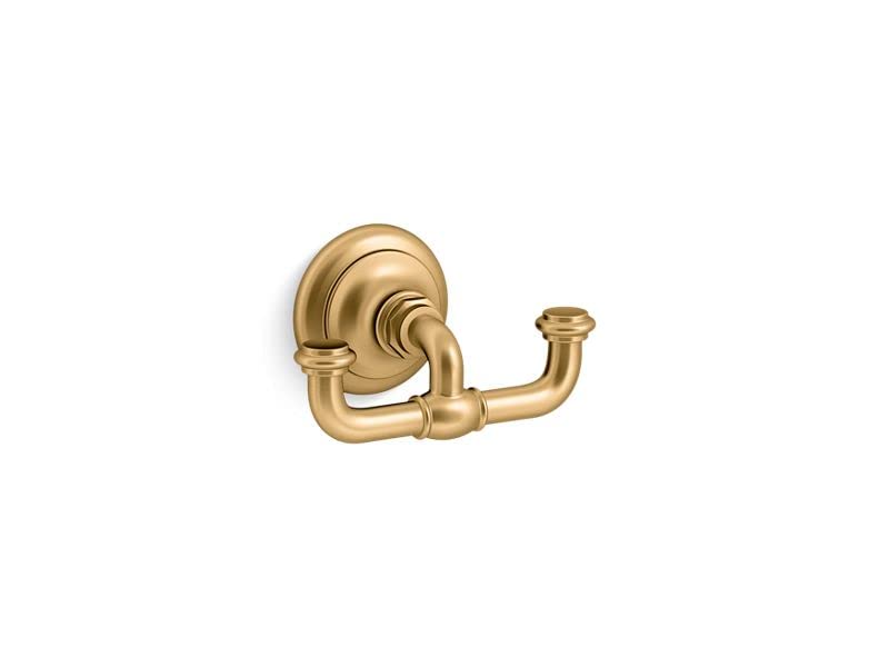 Kohler 72572-2MB K-72572-2MB Artifacts Double Robe Hook, Vibrant Brushed Moderne Brass