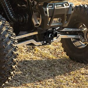 SuperATV Black Rear Receiver Hitch for 2018-2021 Polaris RZR XP Turbo S | 2019-2021 RZR XP 4 Turbo S | Fits Standard 2" Attachments | 3/16" Heavy-Duty Steel | Includes Cotter Pin and Hitch Pin