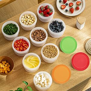 8oz/250ml Small Plastic Containers with screw lid for food kids baby lunch snacks slime cup, Lock in Freshness, Nutrients, & Flavor, Freezer & Dishwasher Friendly (8oz colour 12pcs)