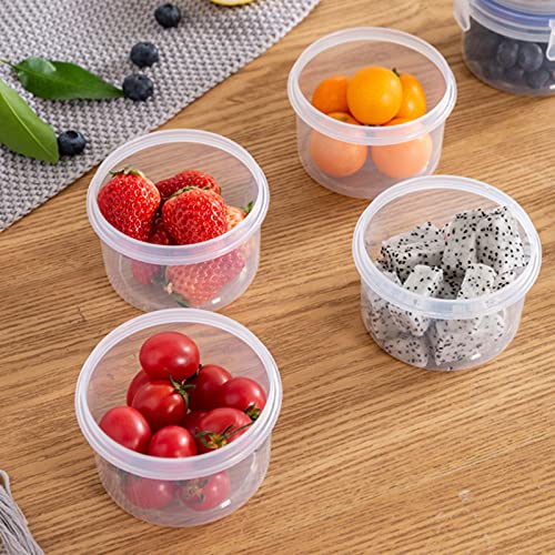 8oz/250ml Small Plastic Containers with screw lid for food kids baby lunch snacks slime cup, Lock in Freshness, Nutrients, & Flavor, Freezer & Dishwasher Friendly (8oz colour 12pcs)