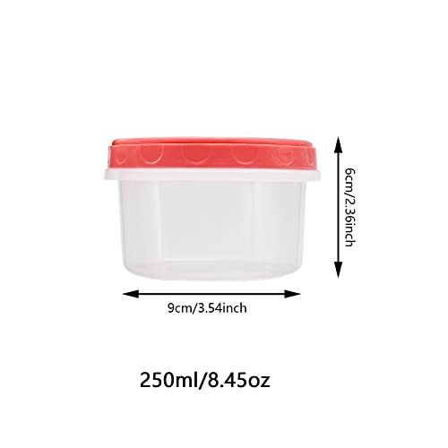 8oz/250ml Small Plastic Containers with screw lid for food kids baby lunch snacks slime cup, Lock in Freshness, Nutrients, & Flavor, Freezer & Dishwasher Friendly (8oz colour 12pcs)