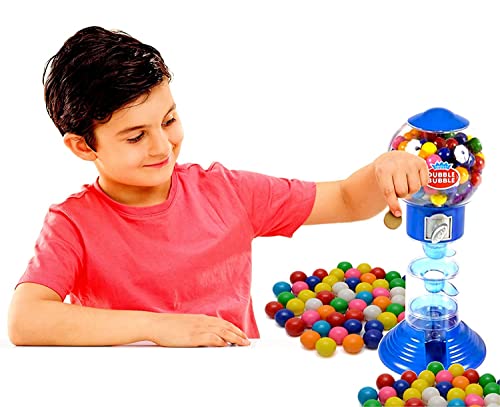 PlayO 10.5" Gumball Machine for Kids, Spiral Style Candy Dispenser for Gifts, Parties or Events - Bubblegum Machine w/Gumb Balls Included