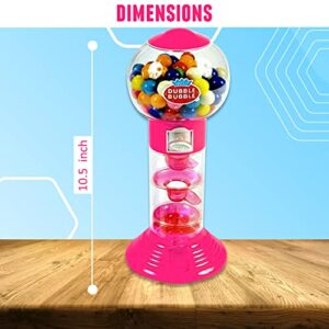 PlayO 10.5" Gumball Machine for Kids, Spiral Style Candy Dispenser for Gifts, Parties or Events - Bubblegum Machine w/Gumb Balls Included