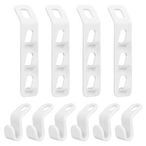 fyy hanger connection hook 6 + 4 plastic closet organizer multifunctional clothes hanger connector joint hook space-saving magic hanger clothes storage non-slip clothes storage rack (white)