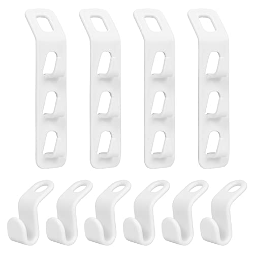 FYY Hanger Connection Hook 6 + 4 Plastic Closet Organizer Multifunctional Clothes Hanger Connector Joint Hook Space-Saving Magic Hanger Clothes Storage Non-Slip Clothes Storage Rack (White)