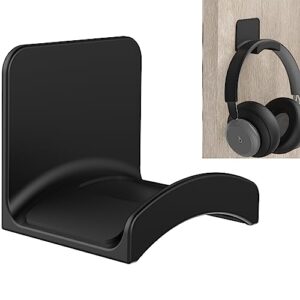 sokusin headphone stand headset holder - adhesive gaming earphones hanger, universal desk wall mount hook for all headphone/controller, compatible with beats, airpods max,sony, jbl (black)