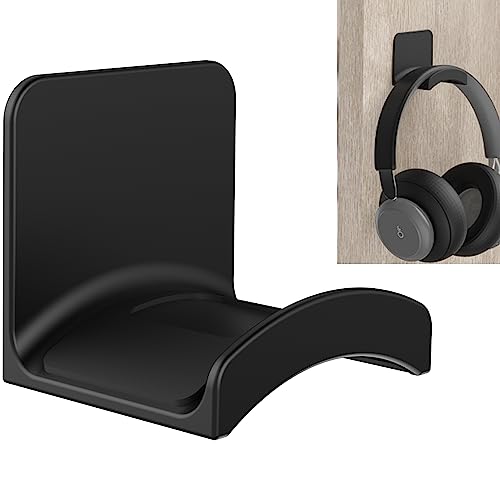 SOKUSIN Headphone Stand Headset Holder - Adhesive Gaming Earphones Hanger, Universal Desk Wall Mount Hook for All Headphone/Controller, Compatible with Beats, AirPods Max,Sony, JBL (Black)