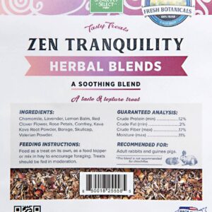 Small Pet Select - Zen Tranquility Herbal Blend, a Natural Herbal Treat for Rabbits and Guinea Pigs, 2.5oz