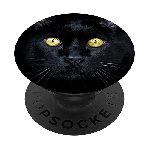 Black Cat Kitty Kitten PopSockets Swappable PopGrip