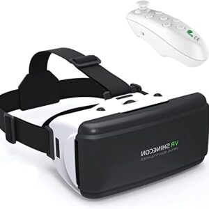 vr shinecon Thousand Magic Mirror G06 Mobile Phone VR Glasses Virtual Reality Game Console Head-Mounted 3D Glasses (White)