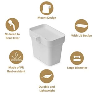 COZIMORE Small Trash Can,0.66 Gal/2.5L,Cabinet Trash Can,Kitchen Garbage Can Outside The Cabinet,Small Garbage Can with Lid,Food Waste Bin for Kitchen Gray