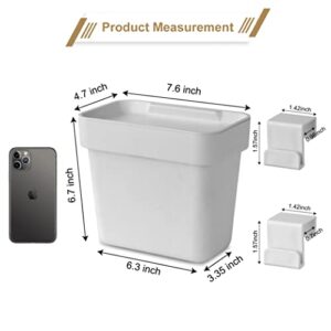 COZIMORE Small Trash Can,0.66 Gal/2.5L,Cabinet Trash Can,Kitchen Garbage Can Outside The Cabinet,Small Garbage Can with Lid,Food Waste Bin for Kitchen Gray