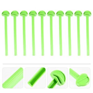 Mikikit Parrot Perch Stand Bird Cage Platform Stand: ing Rods Plastic Parrot Cage Standing Bird Cage Accessories Platform Plastic Stick Playground for Small Medium Birds- 10 Pcs