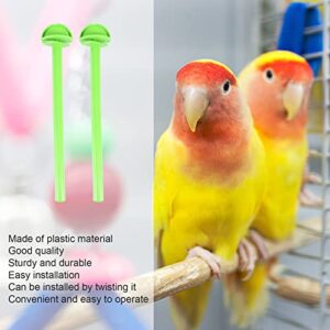 Mikikit Parrot Perch Stand Bird Cage Platform Stand: ing Rods Plastic Parrot Cage Standing Bird Cage Accessories Platform Plastic Stick Playground for Small Medium Birds- 10 Pcs