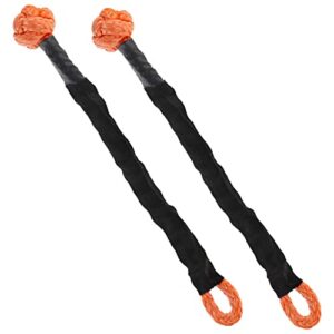 ABN Synthetic Soft Shackles for Tow Straps - 2pk 43,000lb Capacity Towing Strap 22in Recovery Ropes Ties for Off Road