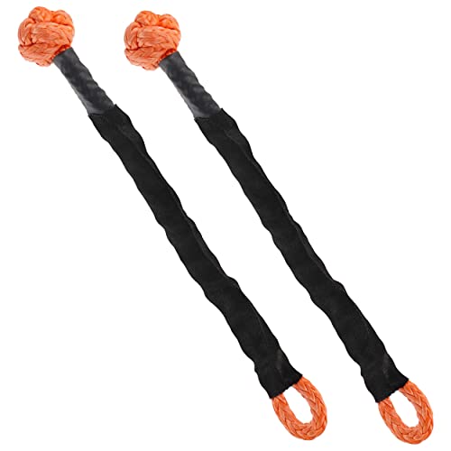 ABN Synthetic Soft Shackles for Tow Straps - 2pk 43,000lb Capacity Towing Strap 22in Recovery Ropes Ties for Off Road