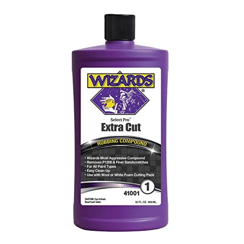 Wizards Select Pro Extra Cutting Compound Step 1 Perfect Match - Car Scratch Remover with Aggressive Cutting Action - Best Used With Wool or White Foam - Safe to Use During Car Paint Scratch Repair