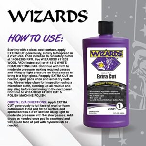 Wizards Select Pro Extra Cutting Compound Step 1 Perfect Match - Car Scratch Remover with Aggressive Cutting Action - Best Used With Wool or White Foam - Safe to Use During Car Paint Scratch Repair