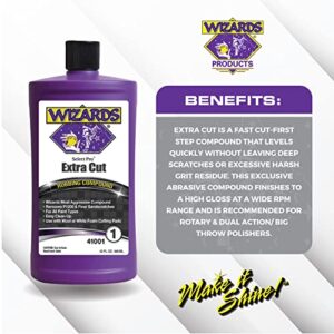 Wizards Select Pro Extra Cutting Compound Step 1 Perfect Match - Car Scratch Remover with Aggressive Cutting Action - Best Used With Wool or White Foam - Safe to Use During Car Paint Scratch Repair