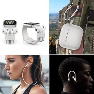 SaharaCase Silicone Accessories Kit for Apple AirPods 3 (2021 3rd Generation) [Rugged] Full Body Protection Antislip Grip Slim Fit (White)