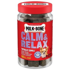 milk-bone calm & relax dog supplement, 60 soft chews