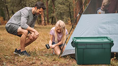 Rubbermaid Commercial Products Brute Tote Storage Container with Lid-Included, 20-Gallon, Dark Green, Rugged/Reusable Boxes for Moving/Camping/Storing in Garage/Basement/Attic/Jobsite/Truck