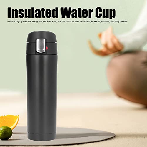 Insulated Water Bottle, 500ml Stainless Steel Insulated Water Bottle Double Wall Portable Vacuum Insulated Bottle for School Home Outdoor