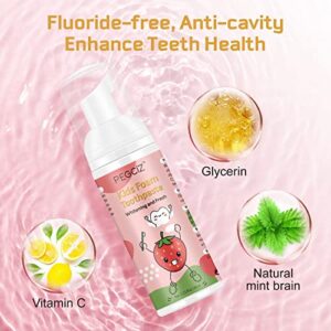 Kids Foam Toothpaste Toddler Toothpaste with Strawberry Flavor Kids Children's Toothpaste Pump Foam Toothpaste 2.11 Fl Oz (2)