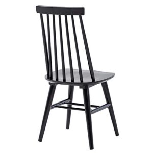 Duhome Dining Chairs Set of 2, Wood Dining Room Slat Back Kitchen Windsor Chairs, Black