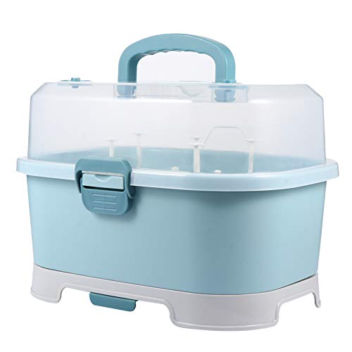 Toyvian Baby Bottle Dryer 1Pc Portable Baby Bottle Drying Rack Storage Box Nursing Bottle Storage Box Organizer Case Portable Feeding Bottle Kitchen Cabinet for Home Travel Baby Bottle Drainer Box