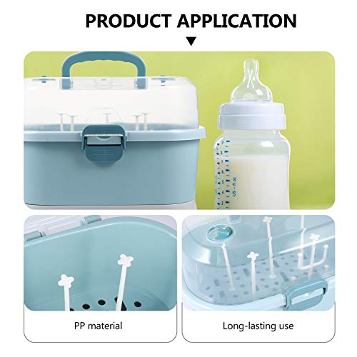 Toyvian Baby Bottle Dryer 1Pc Portable Baby Bottle Drying Rack Storage Box Nursing Bottle Storage Box Organizer Case Portable Feeding Bottle Kitchen Cabinet for Home Travel Baby Bottle Drainer Box