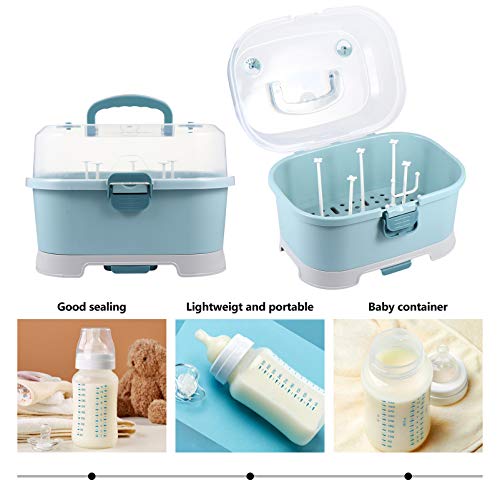 Toyvian Baby Bottle Dryer 1Pc Portable Baby Bottle Drying Rack Storage Box Nursing Bottle Storage Box Organizer Case Portable Feeding Bottle Kitchen Cabinet for Home Travel Baby Bottle Drainer Box