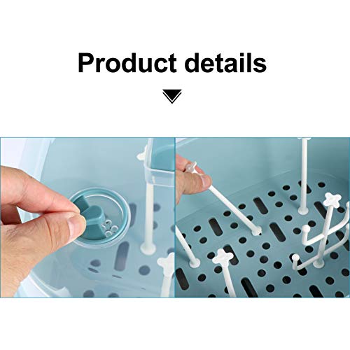 Toyvian Baby Bottle Dryer 1Pc Portable Baby Bottle Drying Rack Storage Box Nursing Bottle Storage Box Organizer Case Portable Feeding Bottle Kitchen Cabinet for Home Travel Baby Bottle Drainer Box