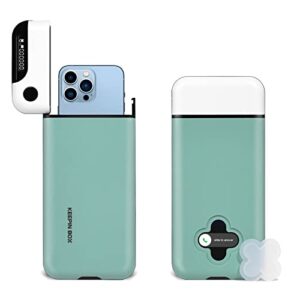 portable lock box with timer for iphone and android phone, help to be self-discipline and focus to achieve goals, prevent phone addiction (m, green)